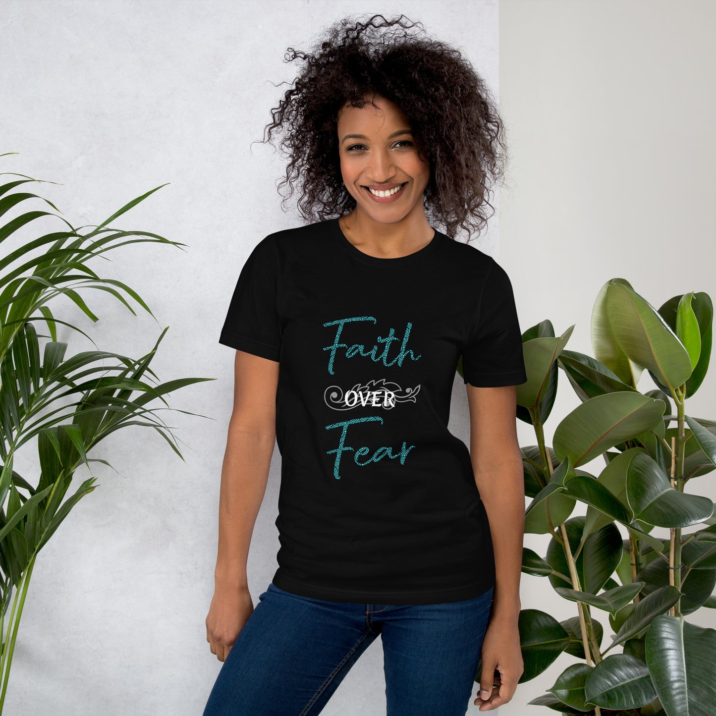 Faith over Fear Scroll Unisex t-shirt