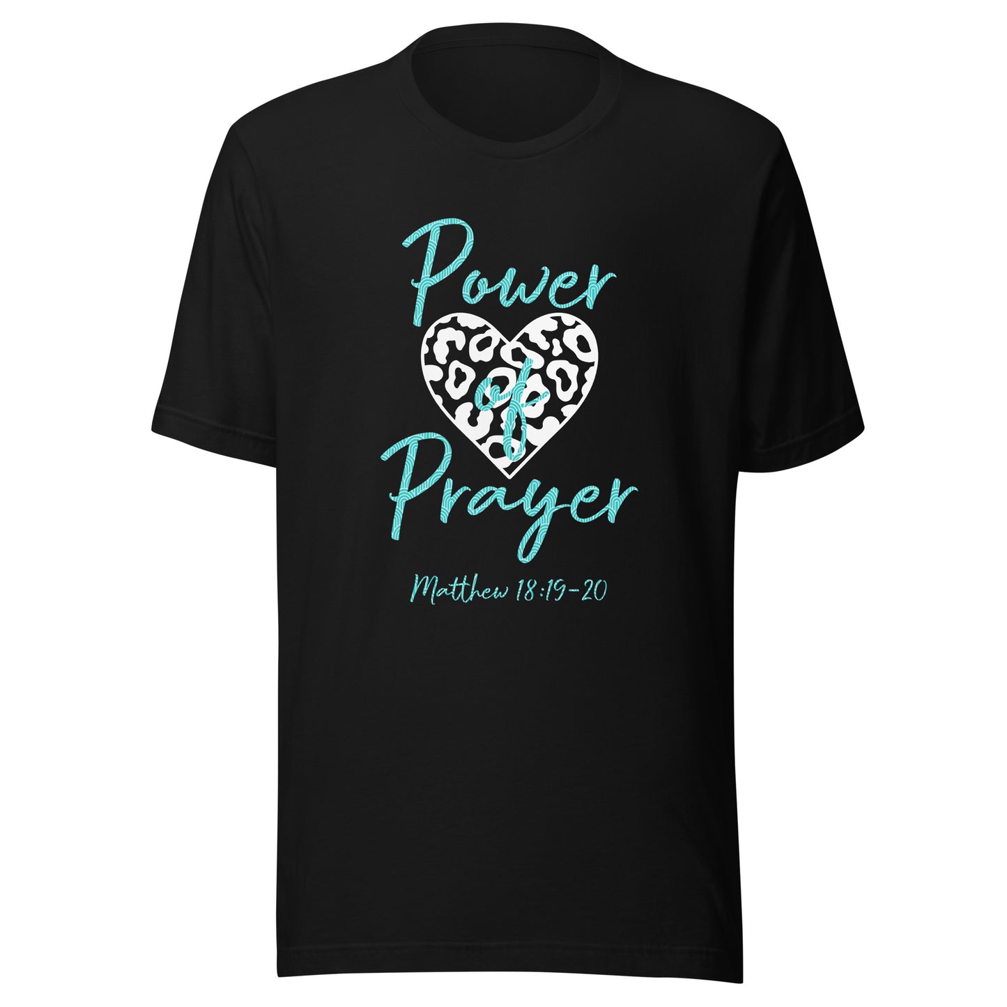 Power of Prayer Leopard Heart Matt 18:19-20 Unisex t-shirt