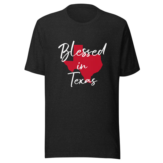 Blessed in Texas Red Unisex t-shirt