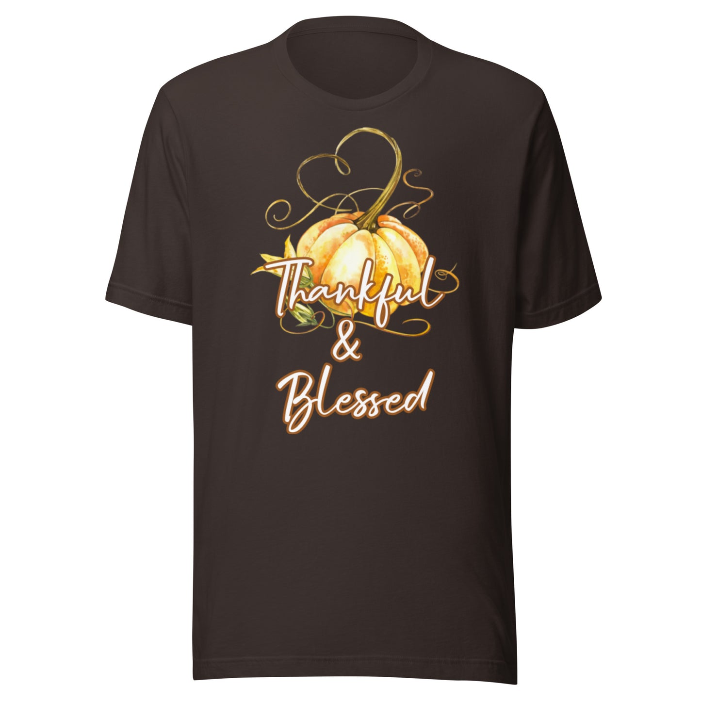 Thankful & Blessed Pumpkin Heart Unisex t-shirt