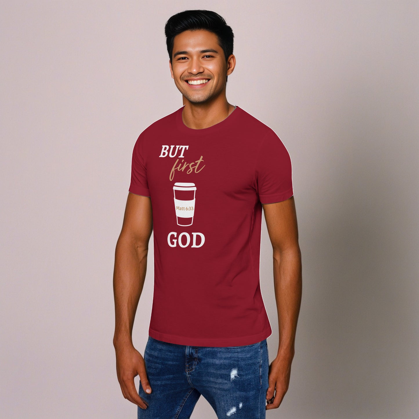 BUT First God Coffee Cup (Matt 6:33) Unisex T-Shirt