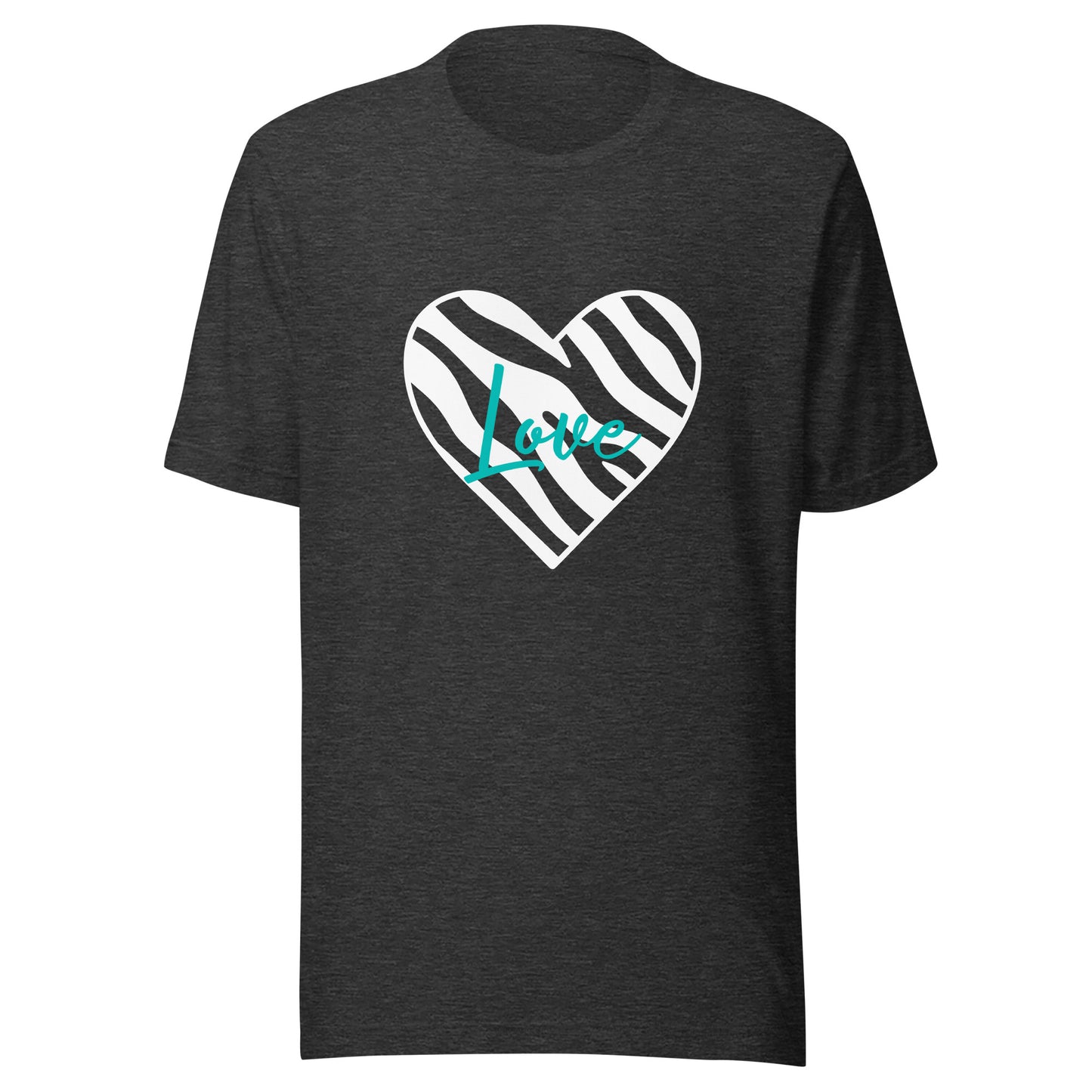 Zebra Heart Love Unisex t-shirt