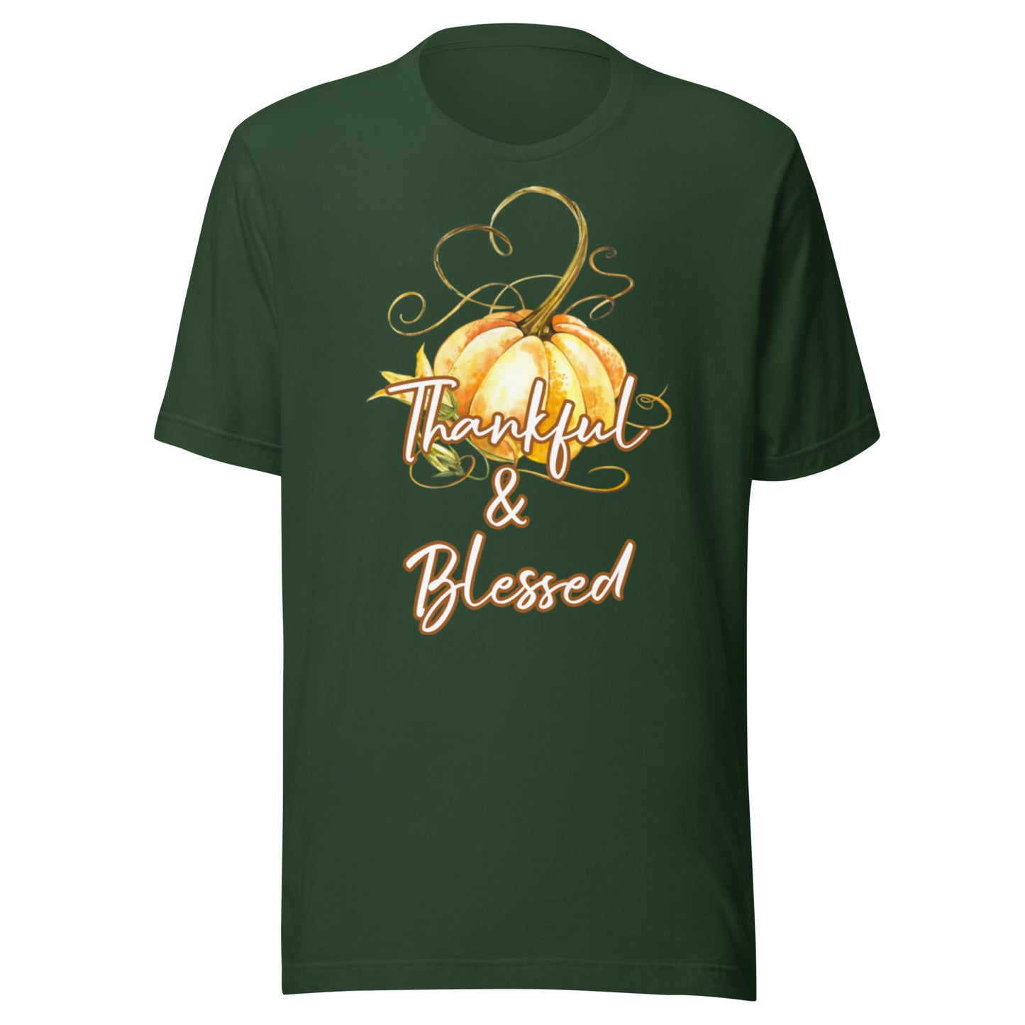 Thankful & Blessed Pumpkin Heart Unisex t-shirt