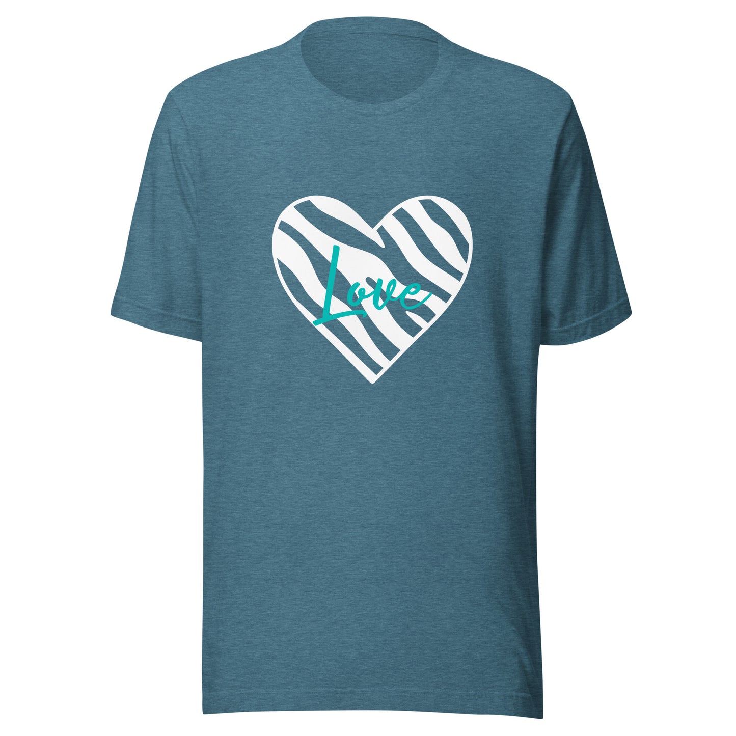 Zebra Heart Love Unisex t-shirt
