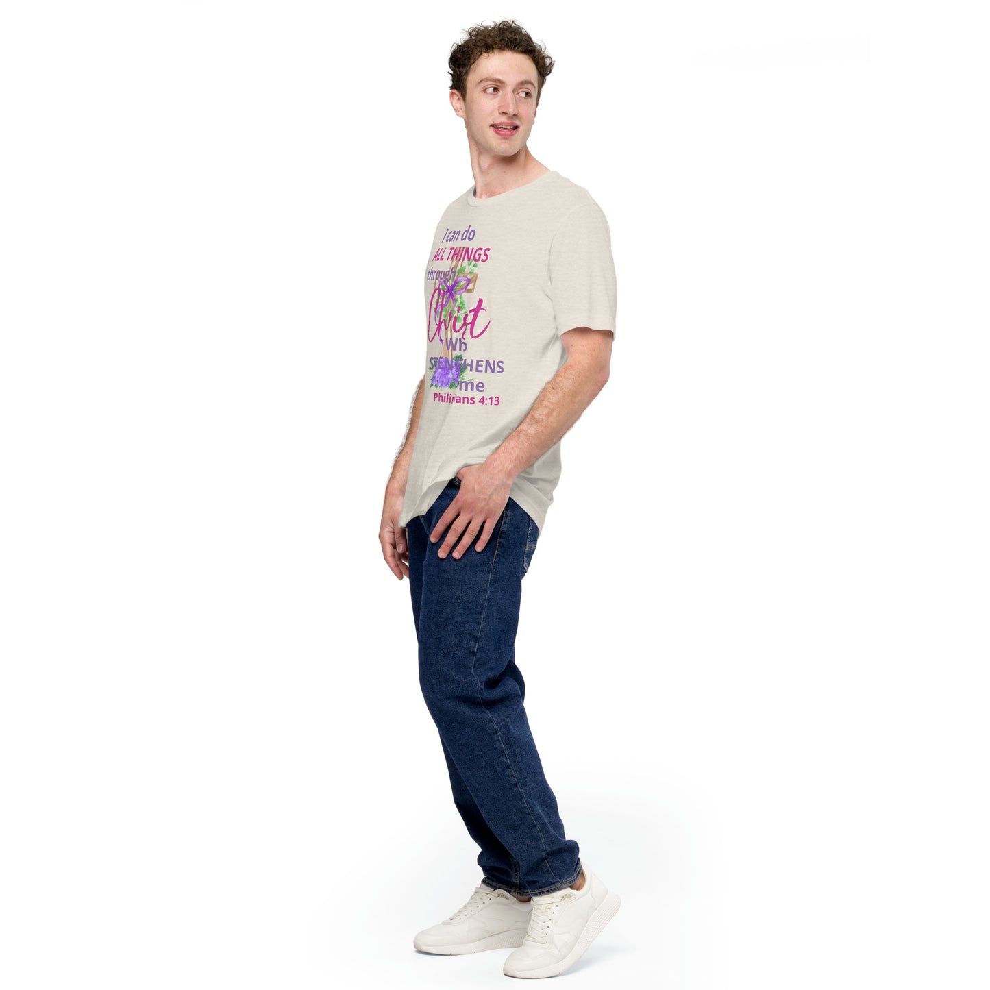 I Can Do All Things Through Christ Floral Phi 4:13 Unisex T-shirt
