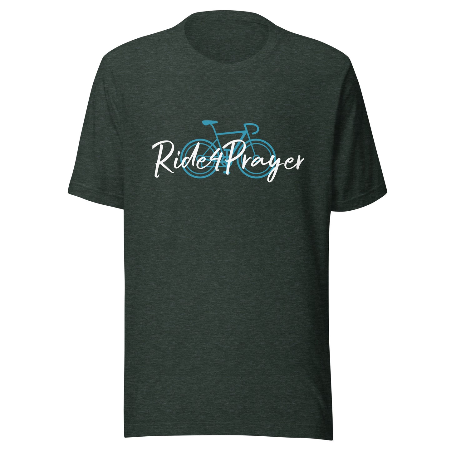 Ride4Prayer Bicycle Teal Unisex t-shirt