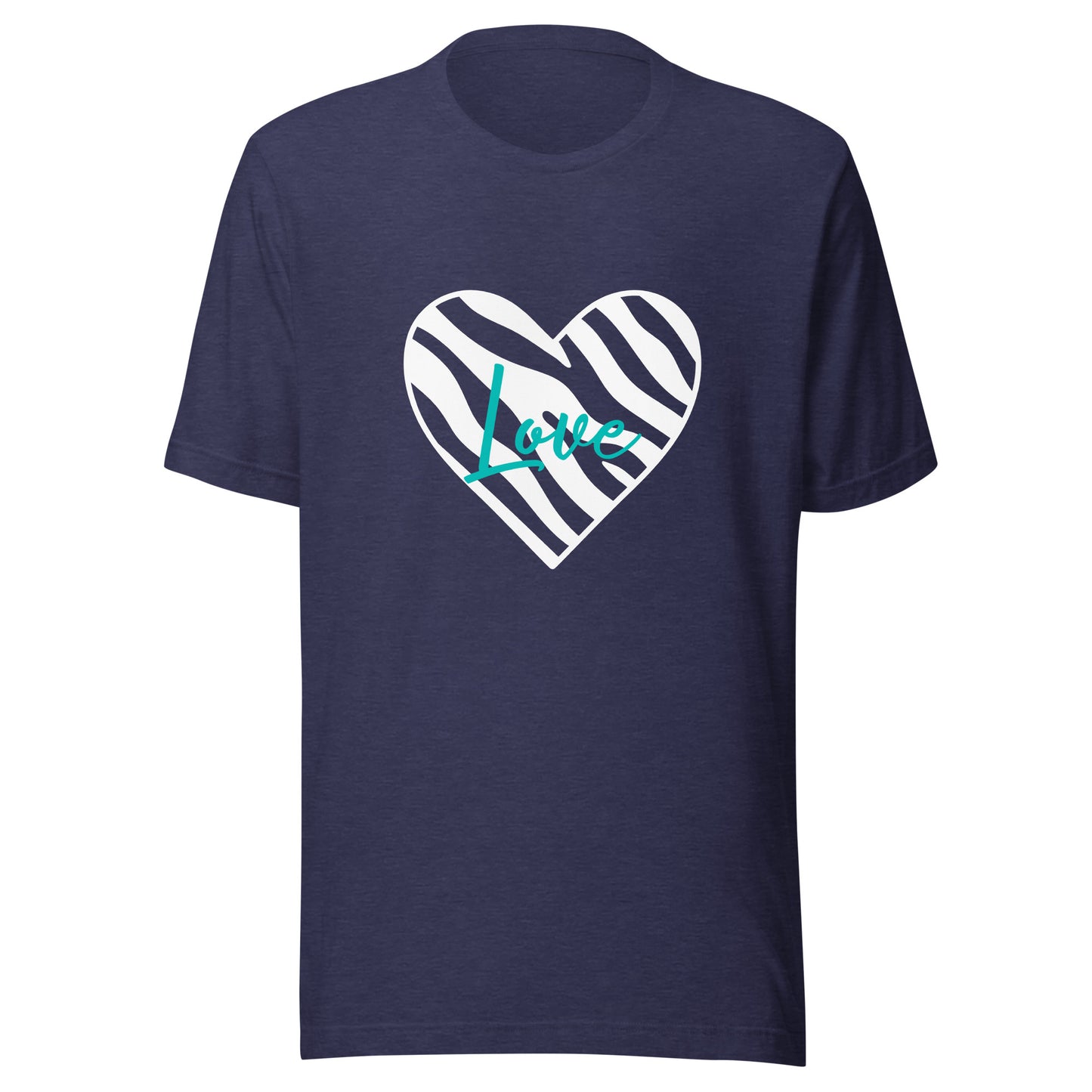 Zebra Heart Love Unisex t-shirt