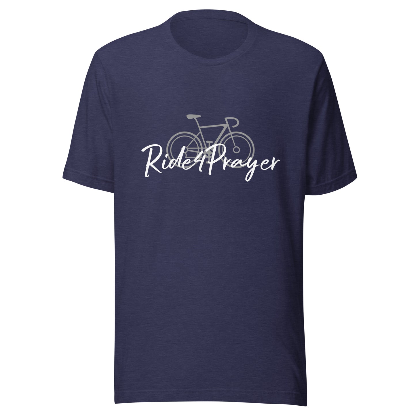 Ride4Prayer Bicycle Grey Unisex T-shirt