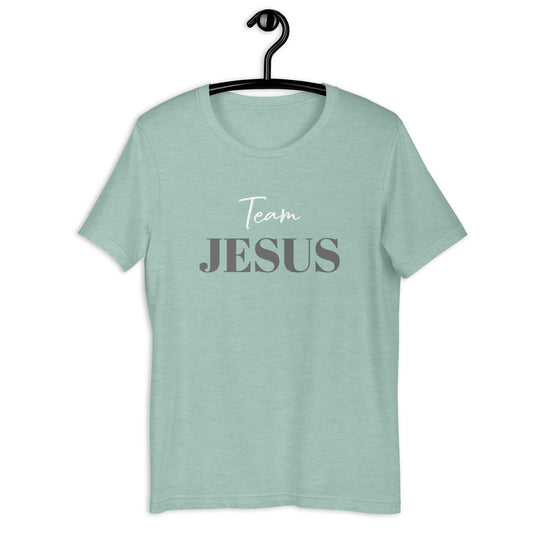 Team JESUS (White/Grey Print) Unisex t-shirt