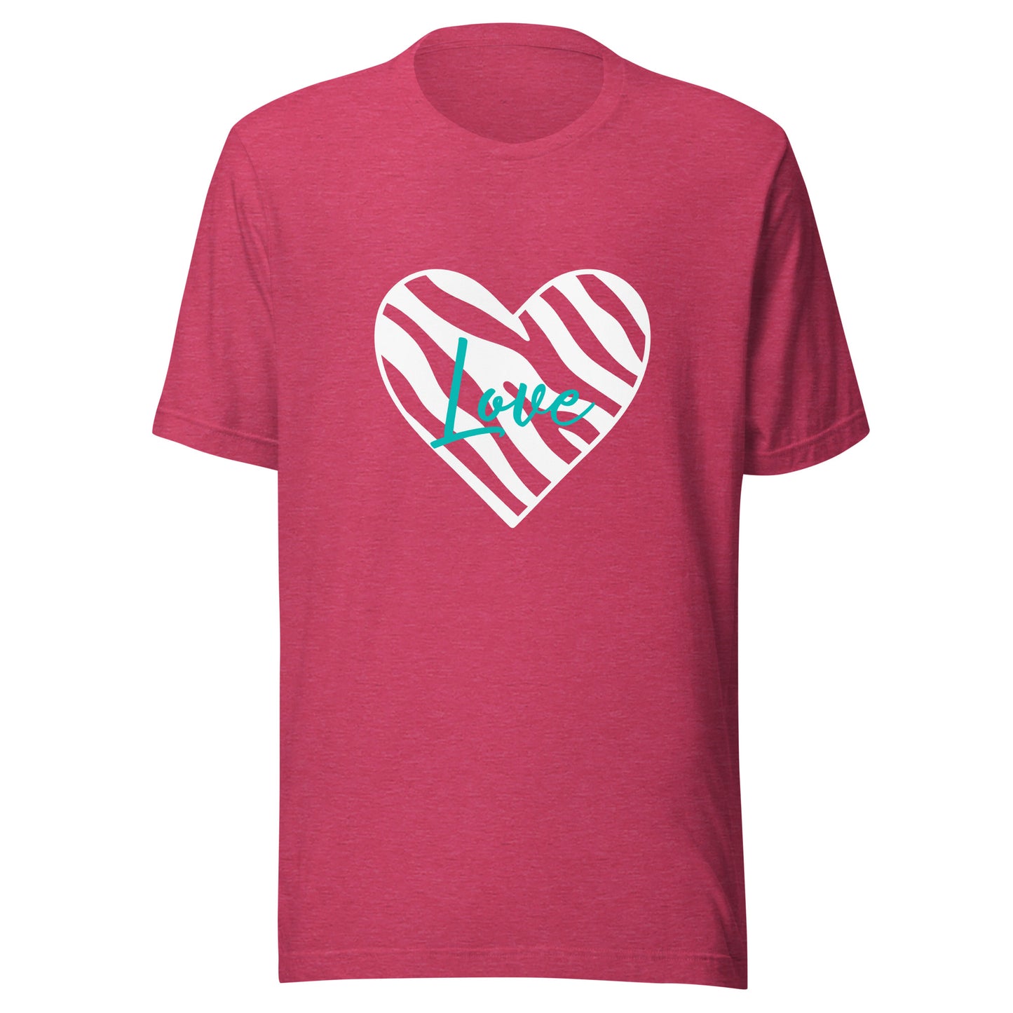 Zebra Heart Love Unisex t-shirt
