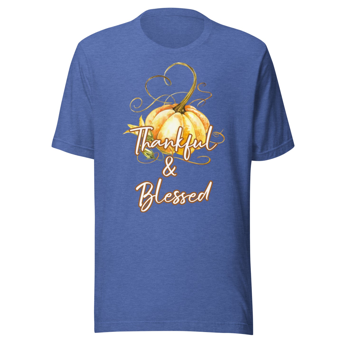 Thankful & Blessed Pumpkin Heart Unisex t-shirt
