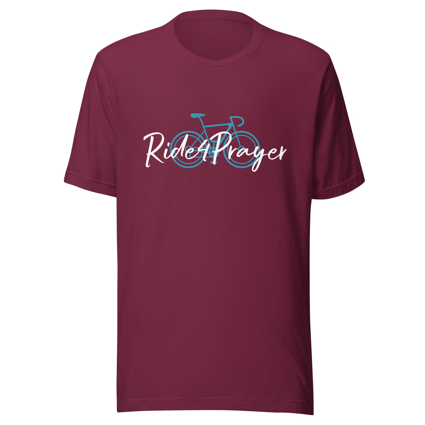 Ride4Prayer Bicycle Teal Unisex t-shirt