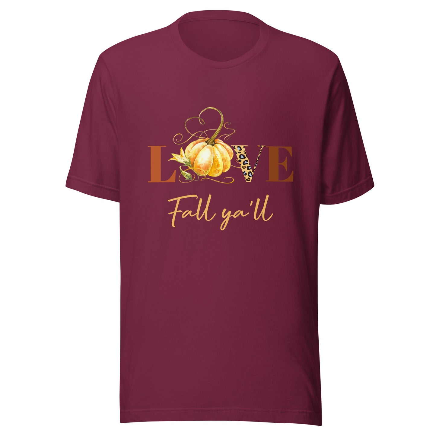 Love Fall Ya'll Pumpkin Unisex t-shirt