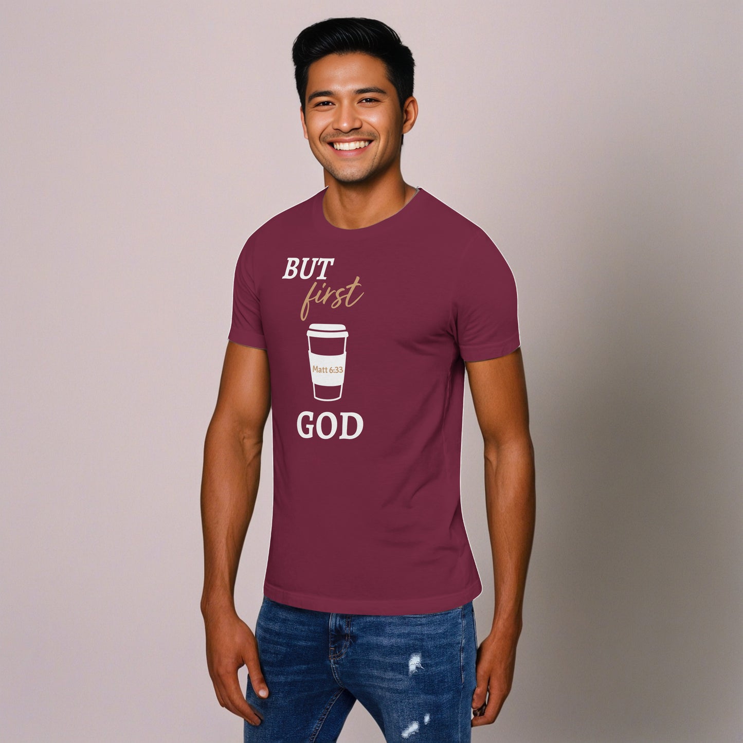 BUT First God Coffee Cup (Matt 6:33) Unisex T-Shirt