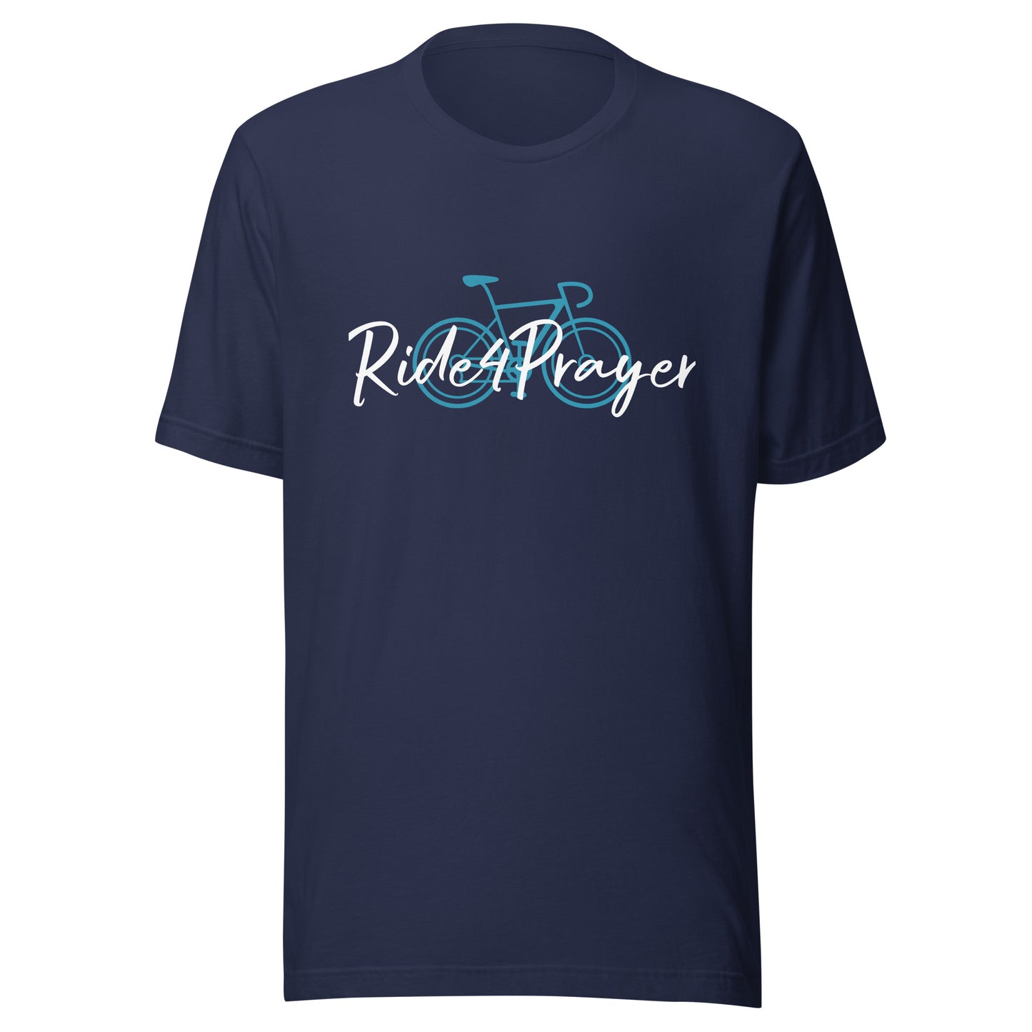 Ride4Prayer Bicycle Teal Unisex t-shirt