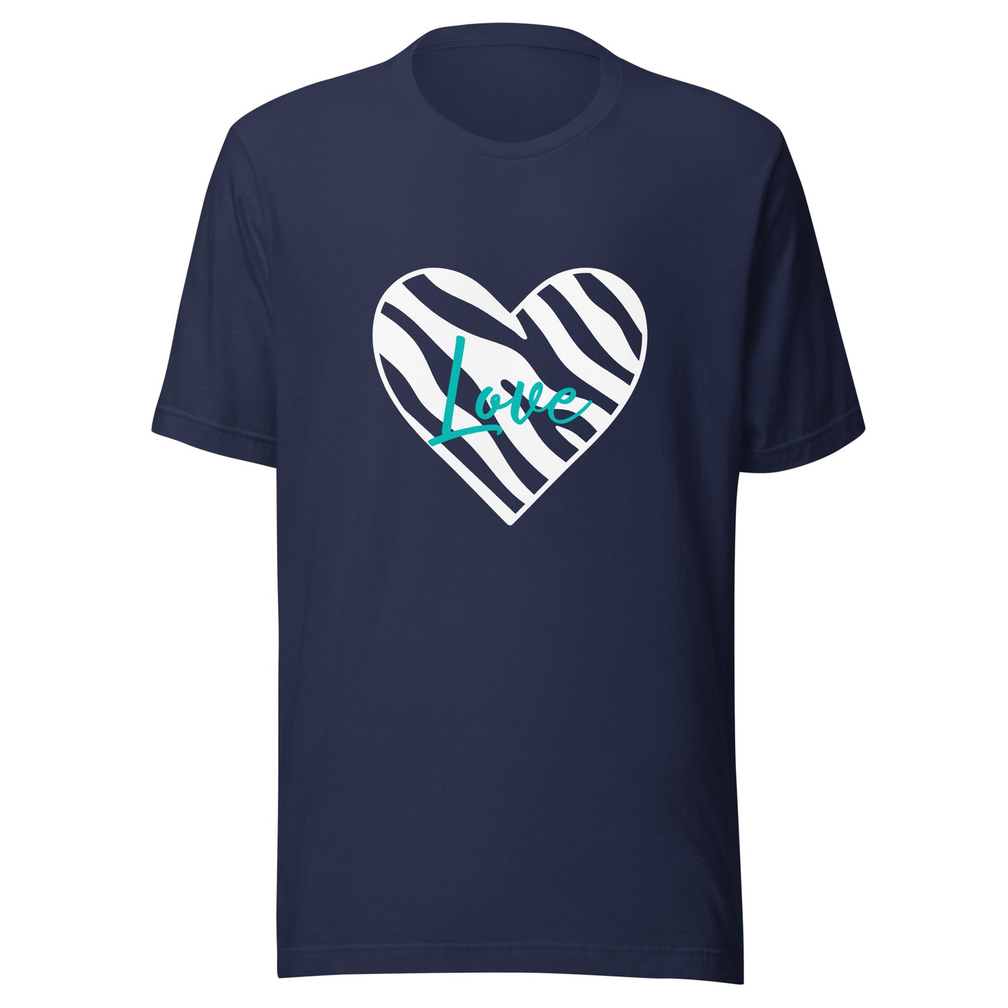 Zebra Heart Love Unisex t-shirt