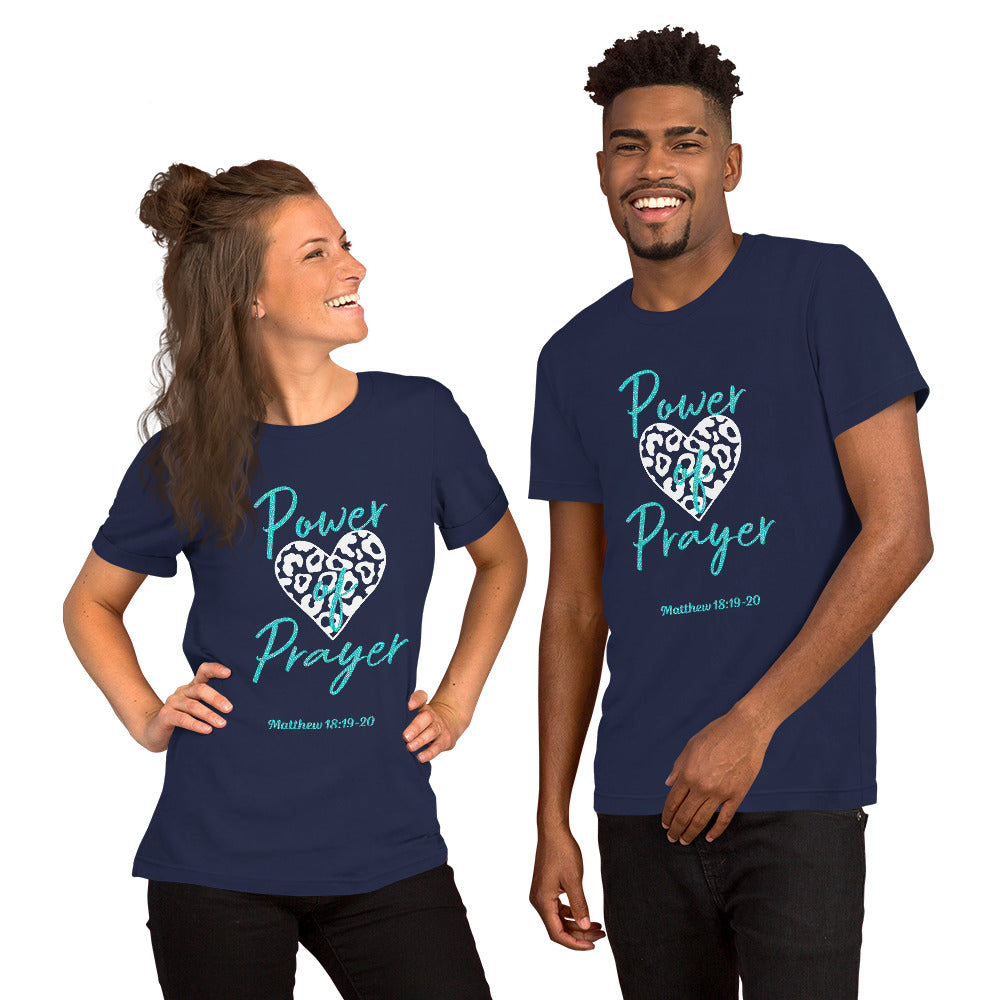 Power of Prayer Leopard Heart Matt 18:19-20 Unisex t-shirt