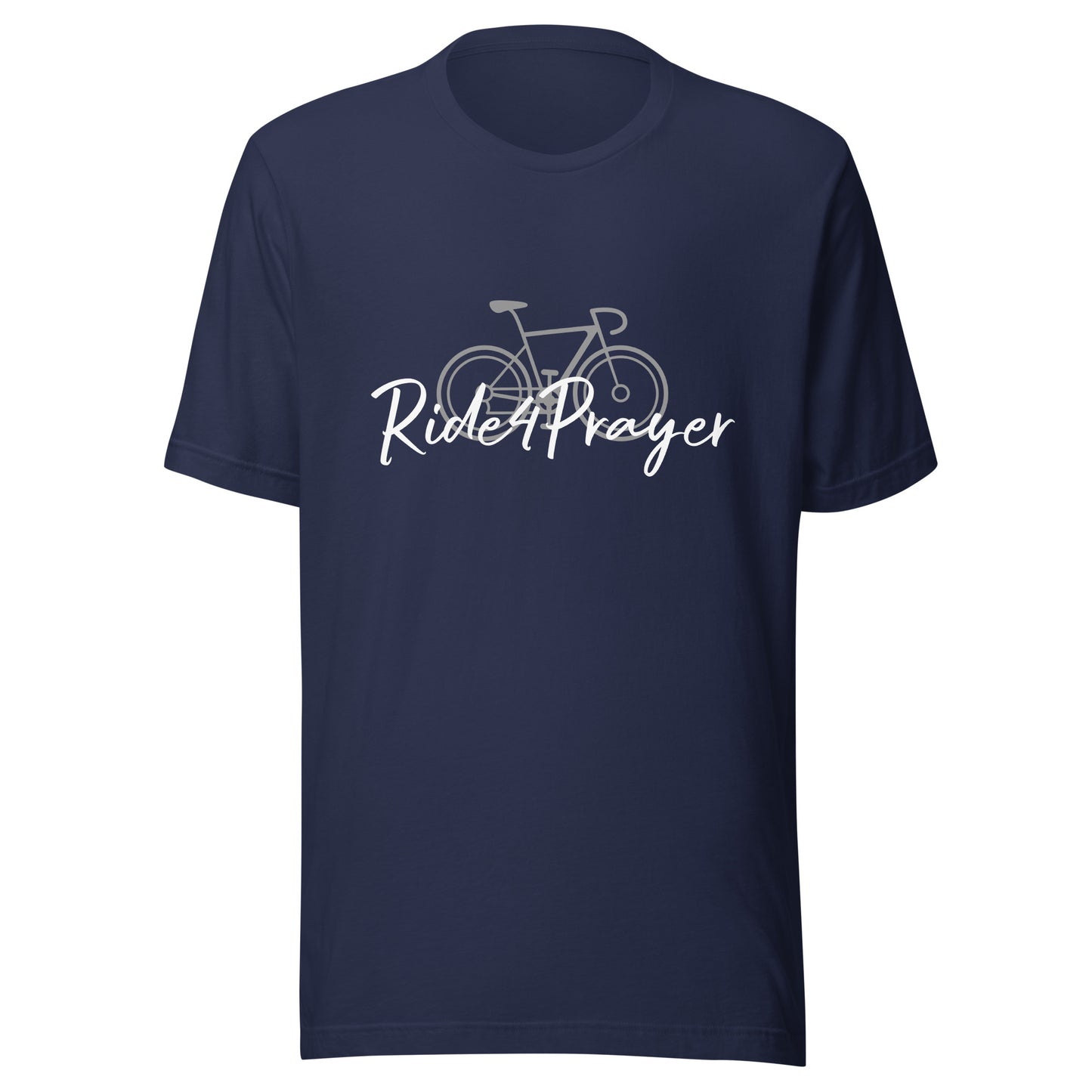 Ride4Prayer Bicycle Grey Unisex T-shirt