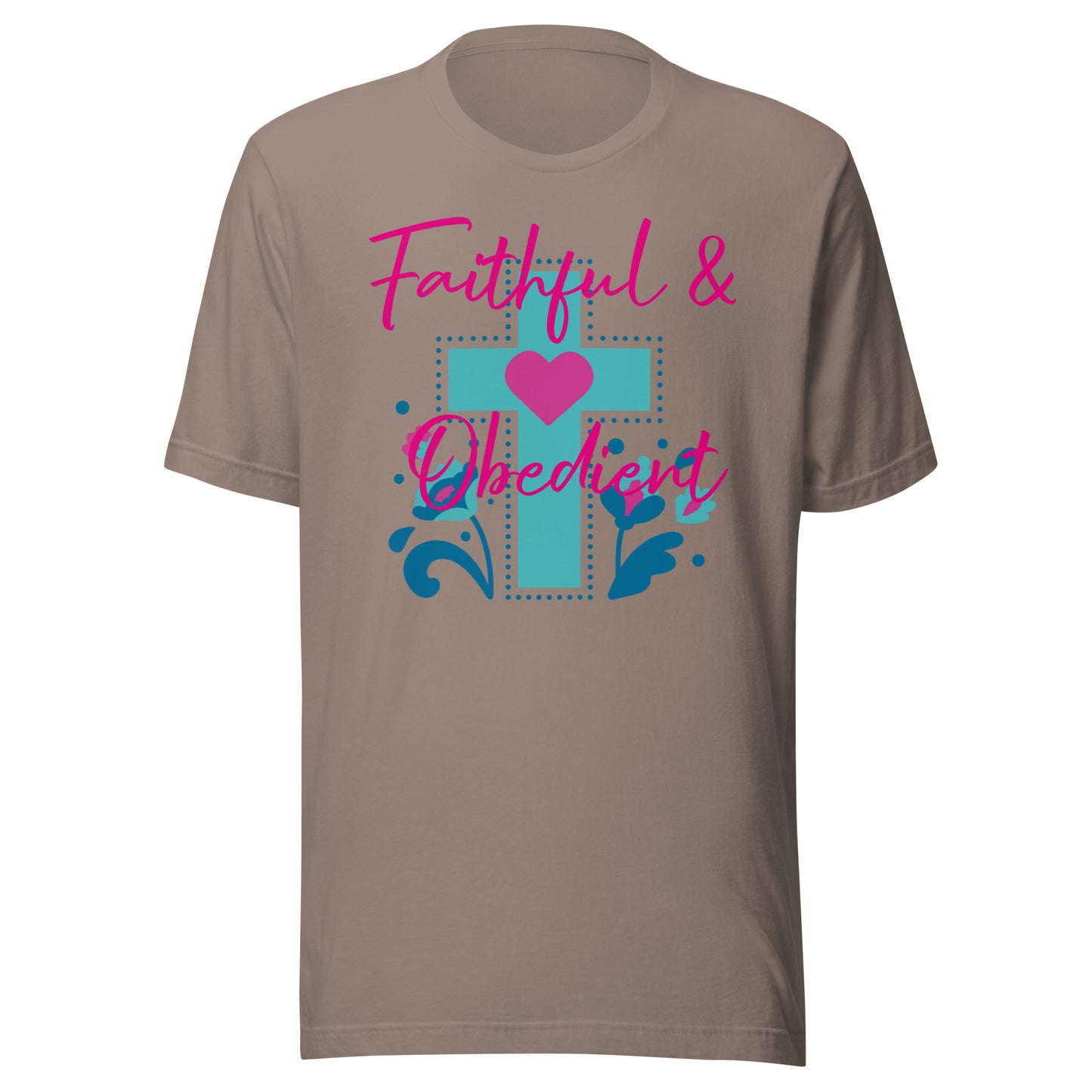 Faithful & Obedient Blue Cross Unisex t-shirt