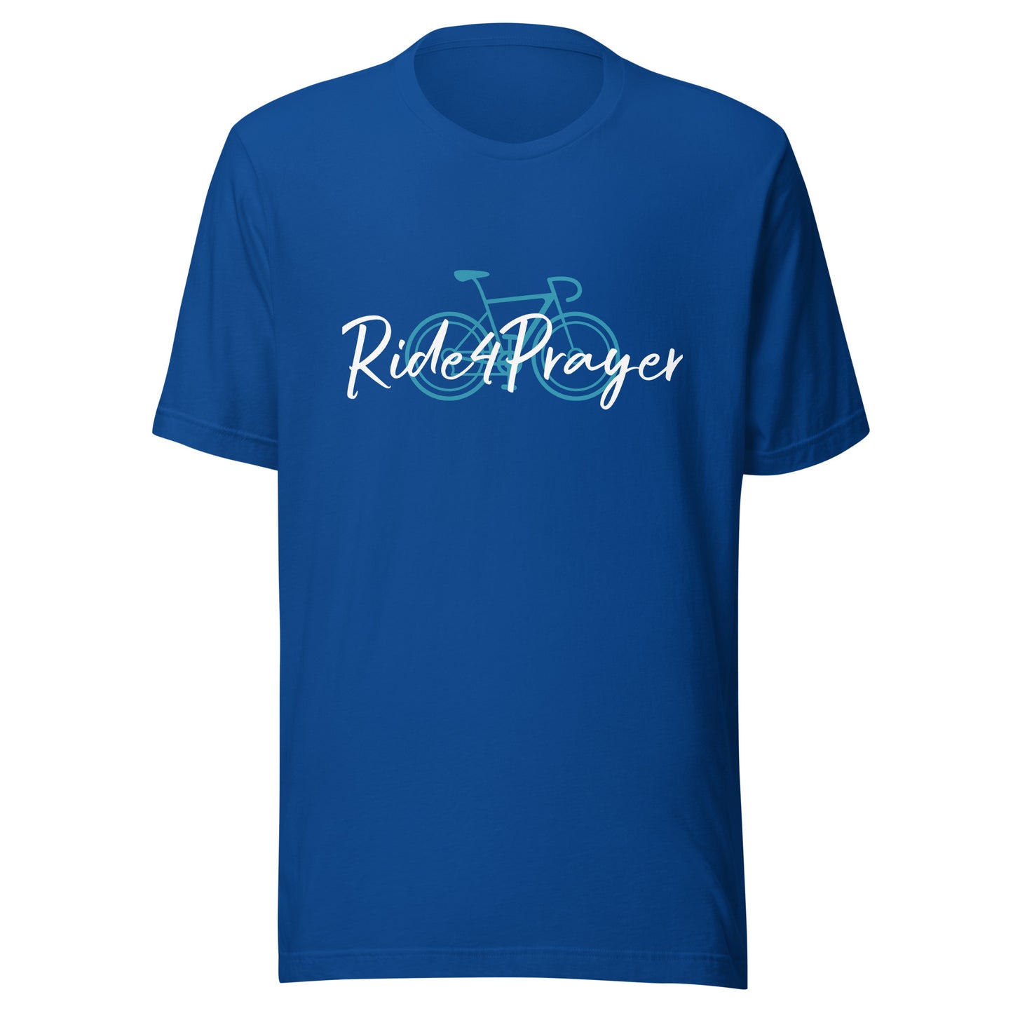 Ride4Prayer Bicycle Teal Unisex t-shirt