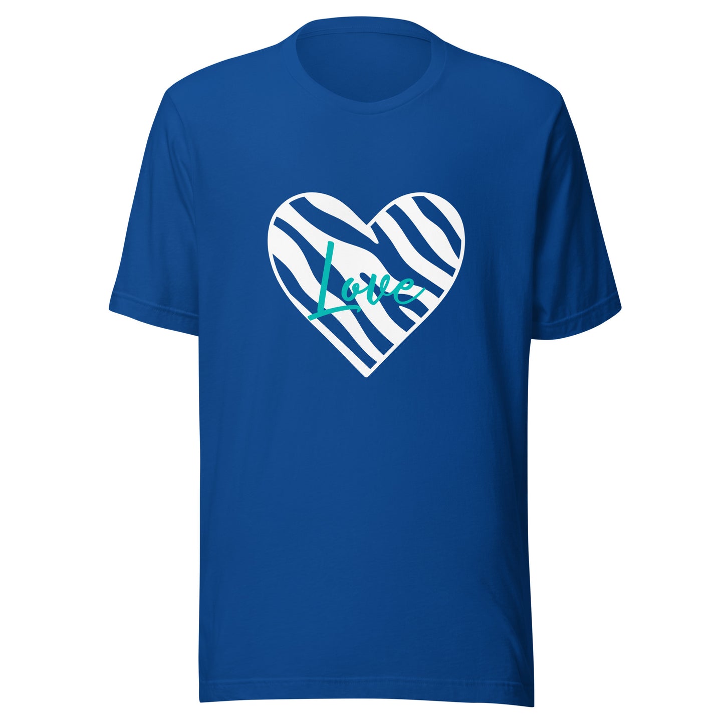 Zebra Heart Love Unisex t-shirt