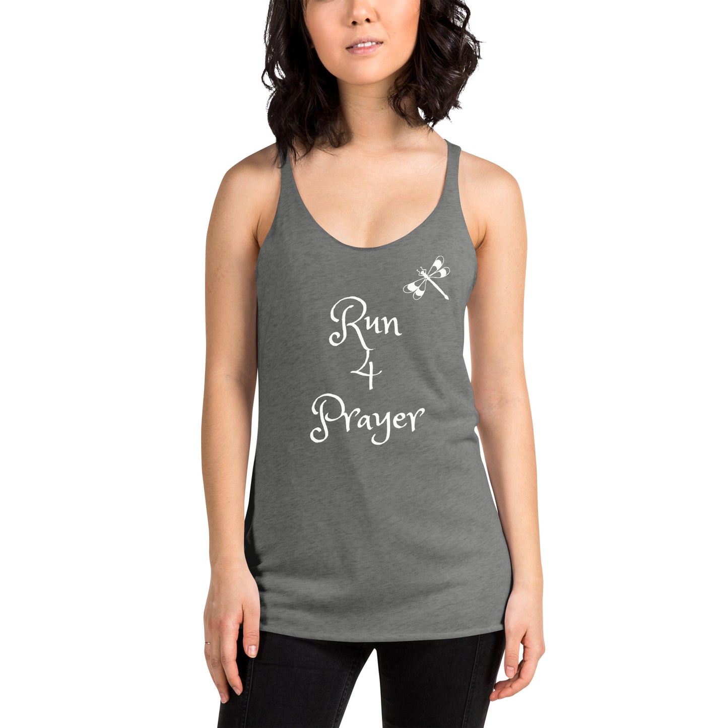 Run 4 Prayer Dragonfly Women's Racerback Tank