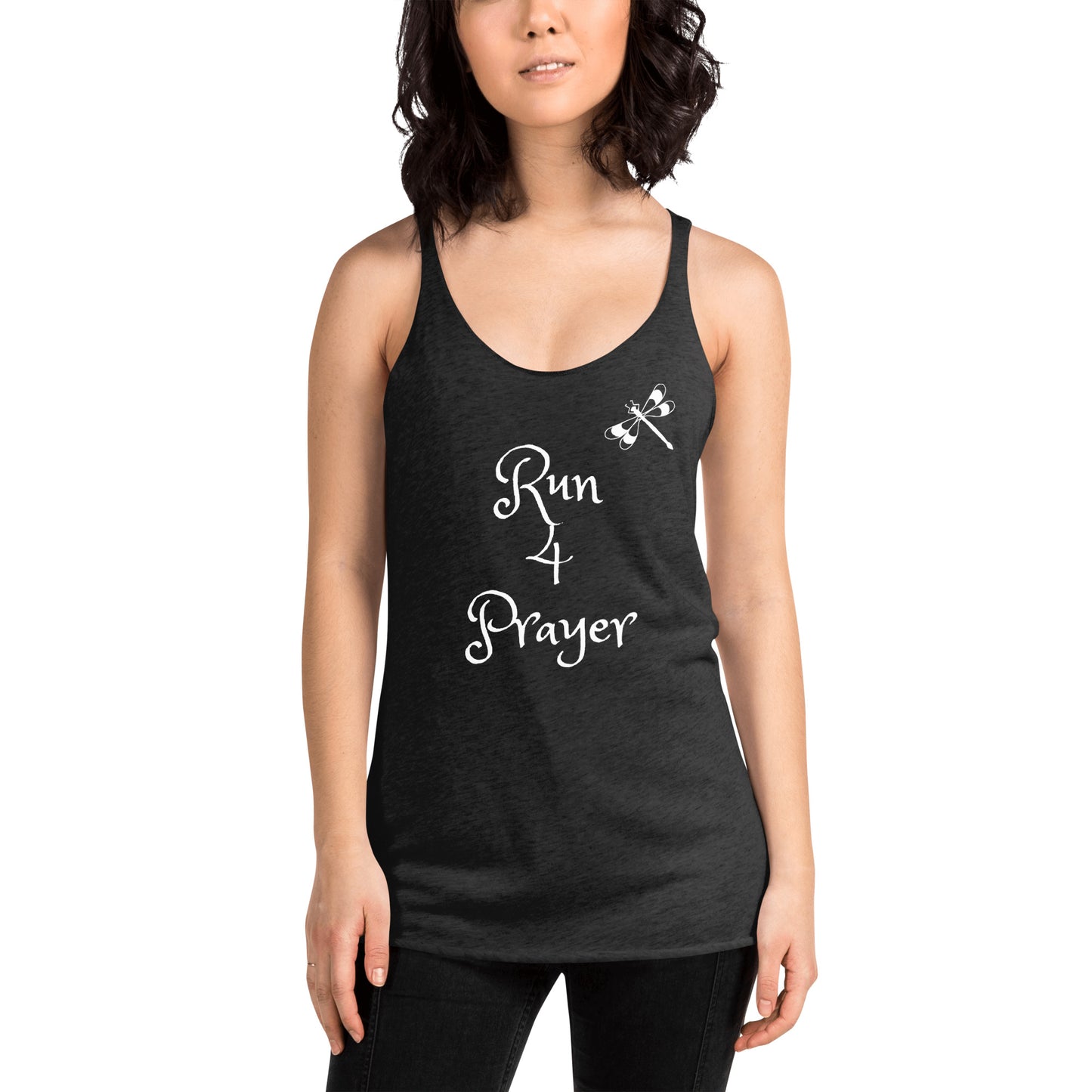 Run 4 Prayer Dragonfly Women's Racerback Tank