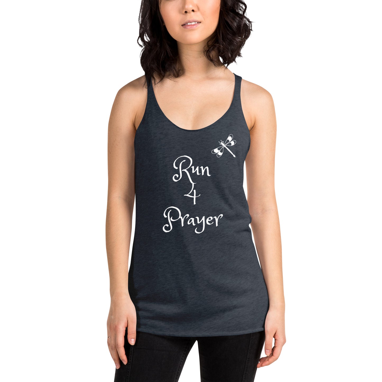 Run 4 Prayer Dragonfly Women's Racerback Tank