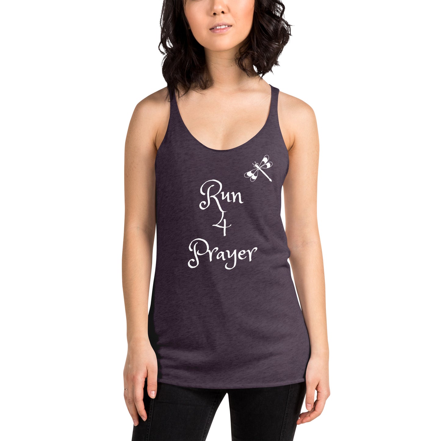 Run 4 Prayer Dragonfly Women's Racerback Tank