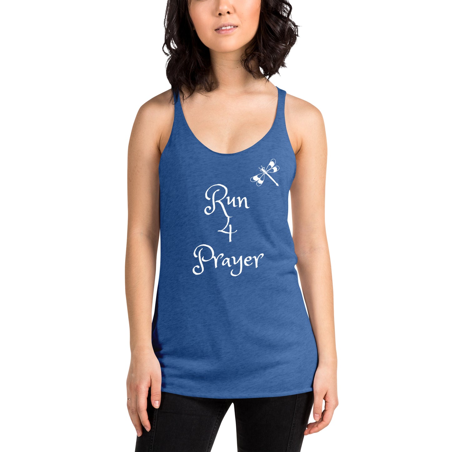 Run 4 Prayer Dragonfly Women's Racerback Tank