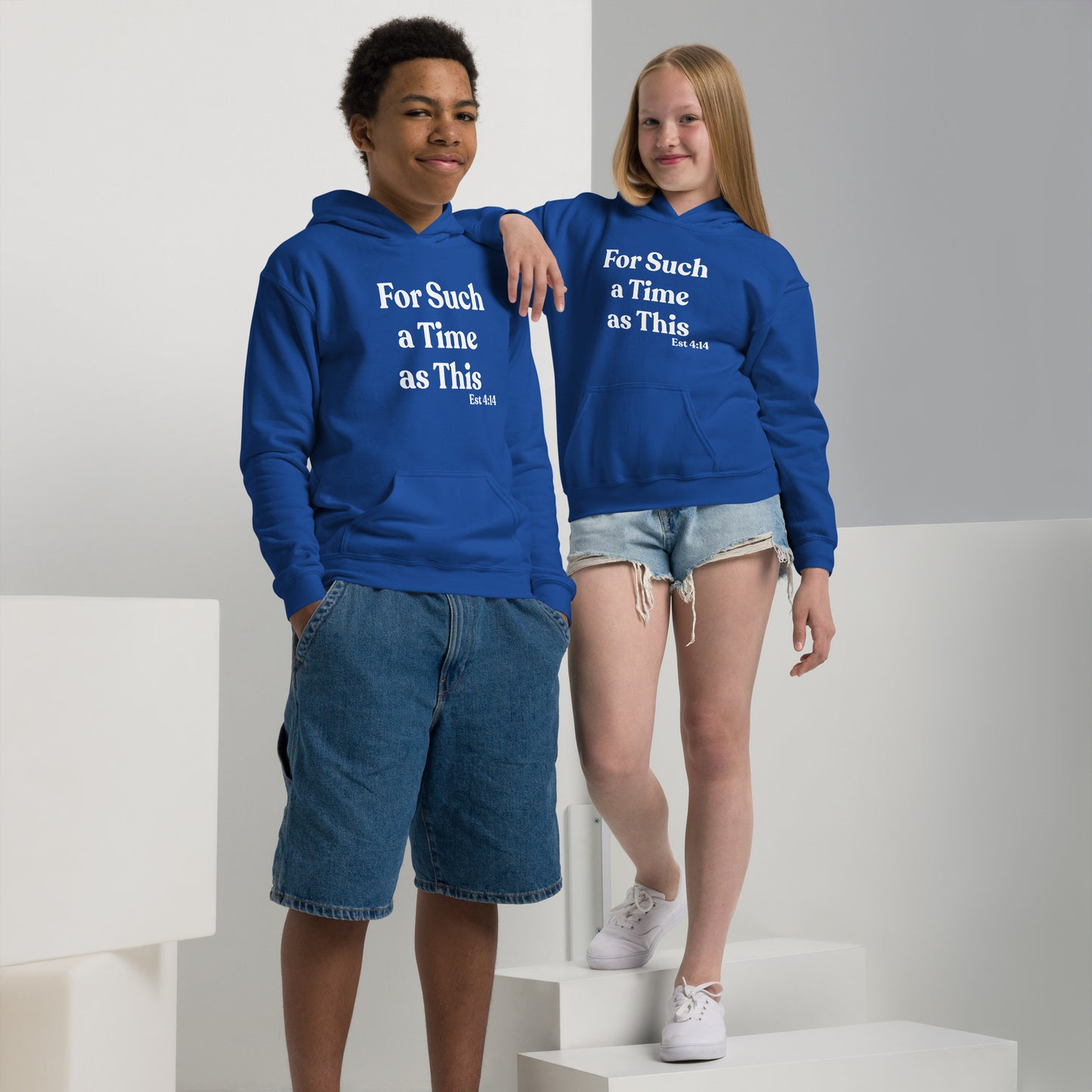 For Such a Time as This Est 4:14 Youth heavy blend hoodie