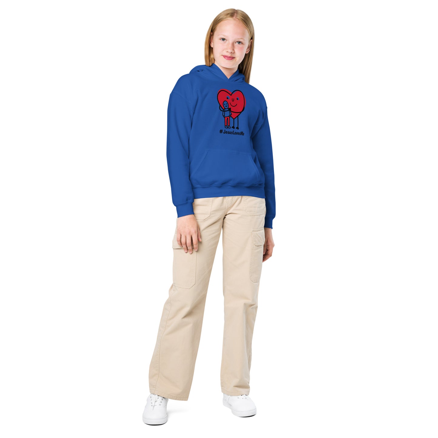 #JesusLovesMe (Black Print) Youth Hoodie