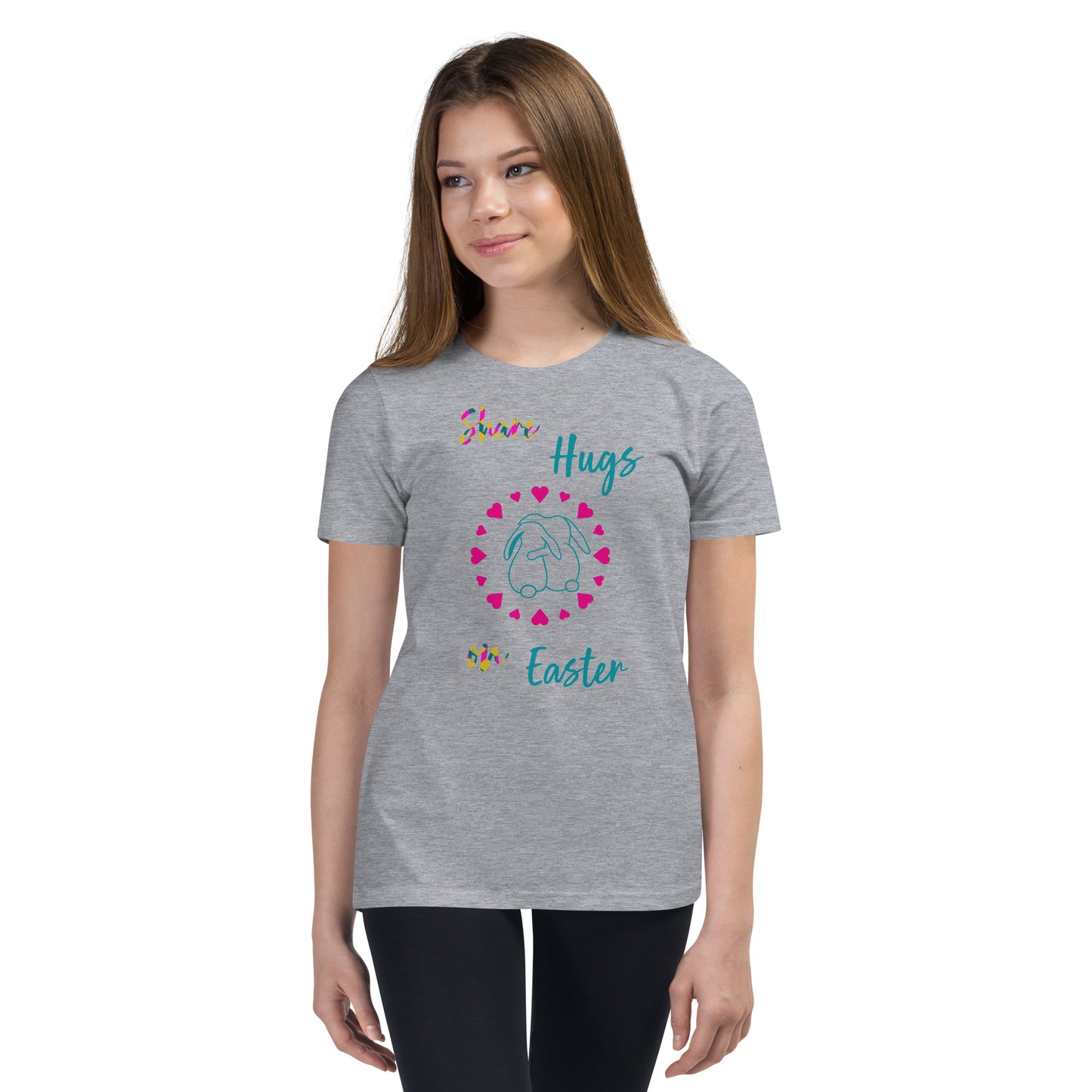 Share Hugs on Easter Youth Short Sleeve T-Shirt