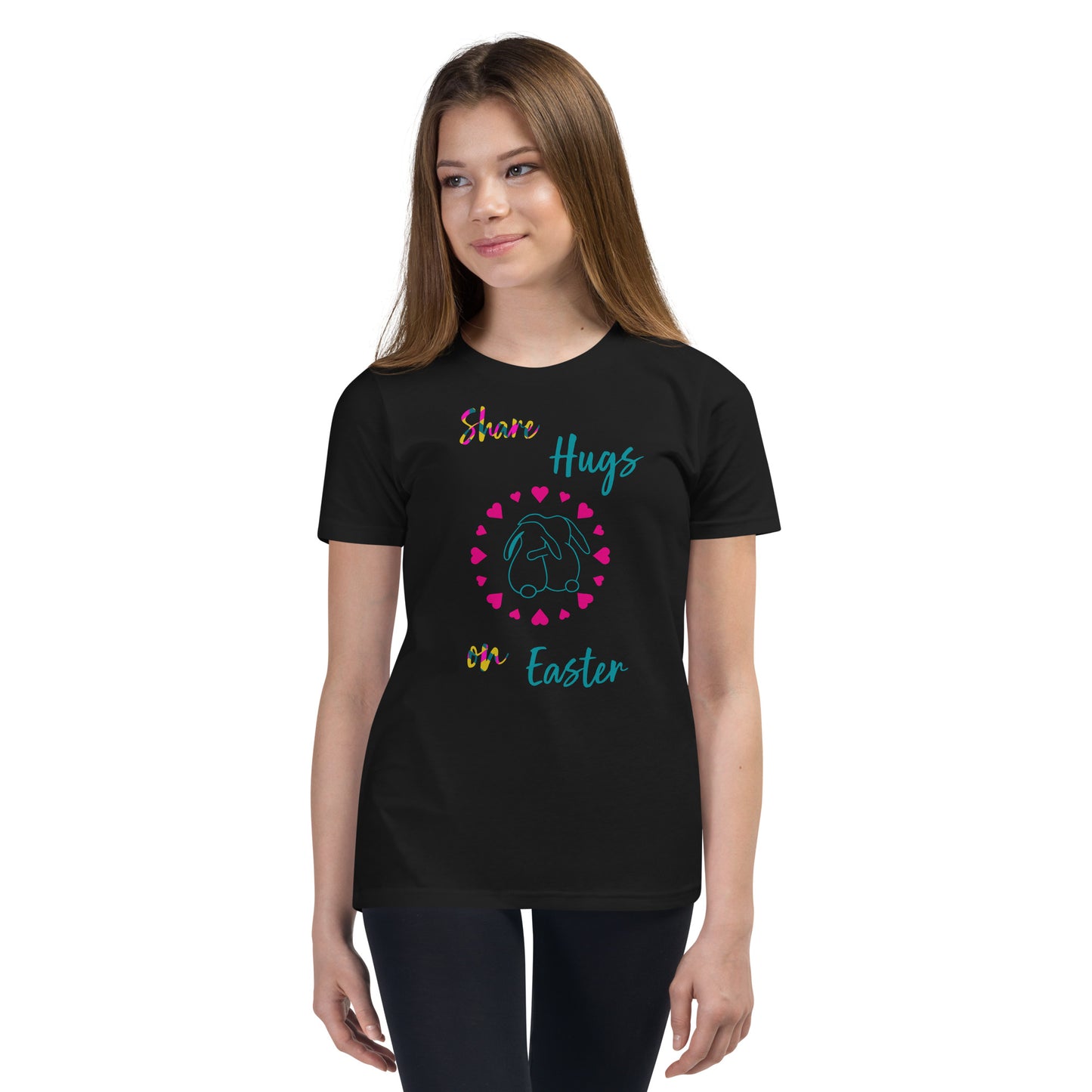 Share Hugs on Easter Youth Short Sleeve T-Shirt