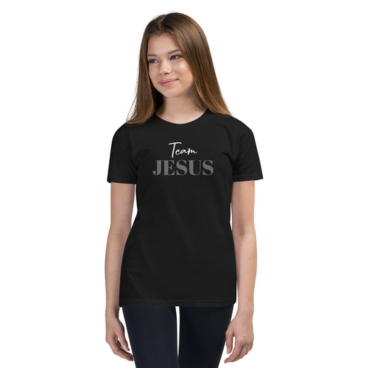 Team JESUS (White/Grey Print) Youth T-Shirt