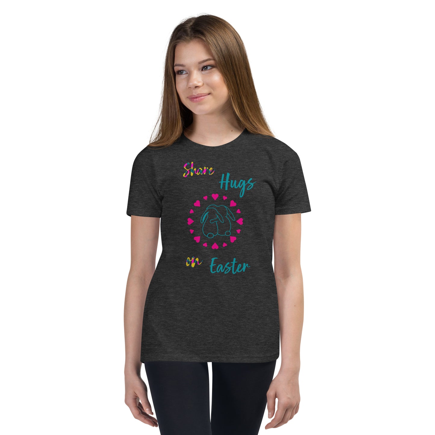 Share Hugs on Easter Youth Short Sleeve T-Shirt
