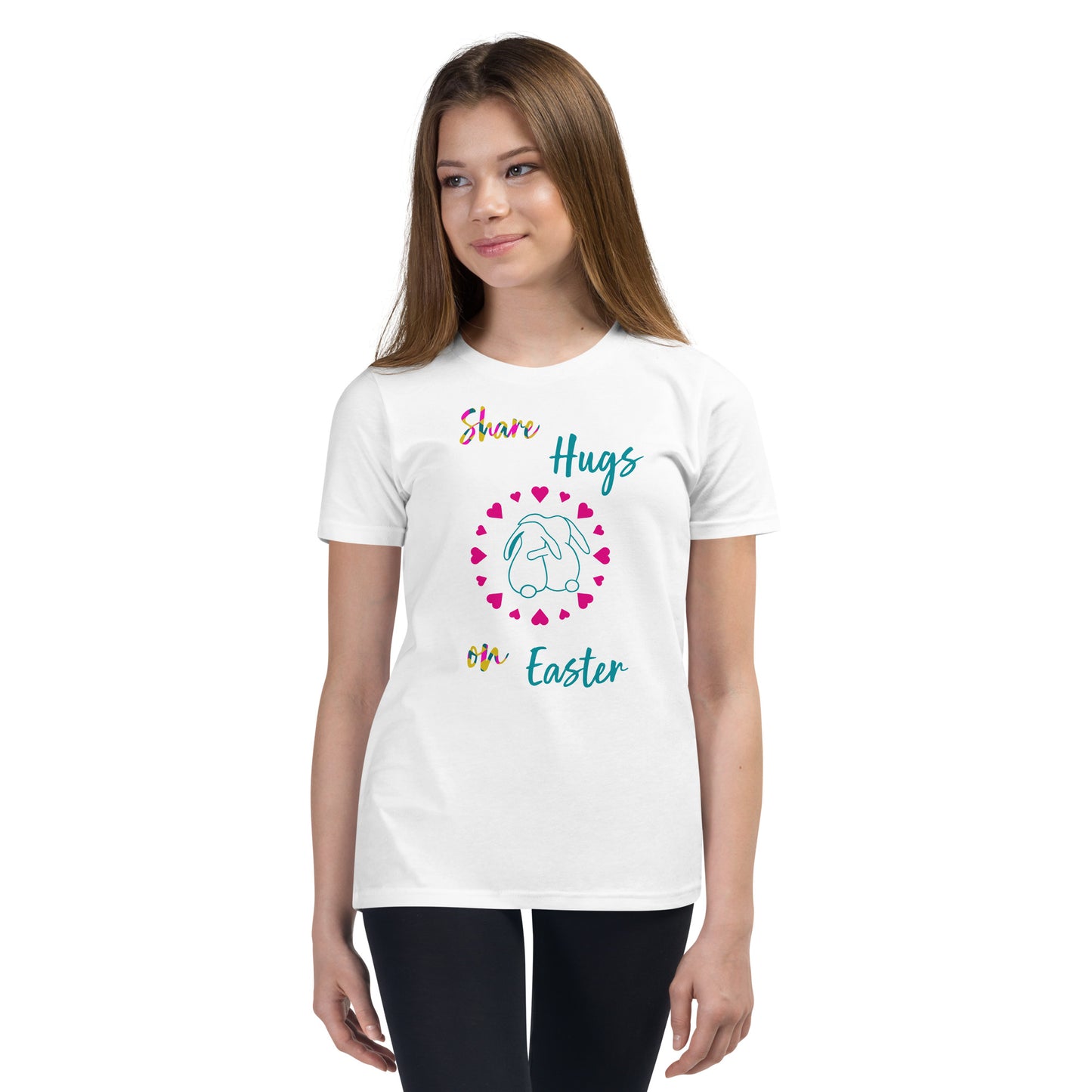 Share Hugs on Easter Youth Short Sleeve T-Shirt